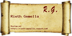 Rieth Gemella névjegykártya